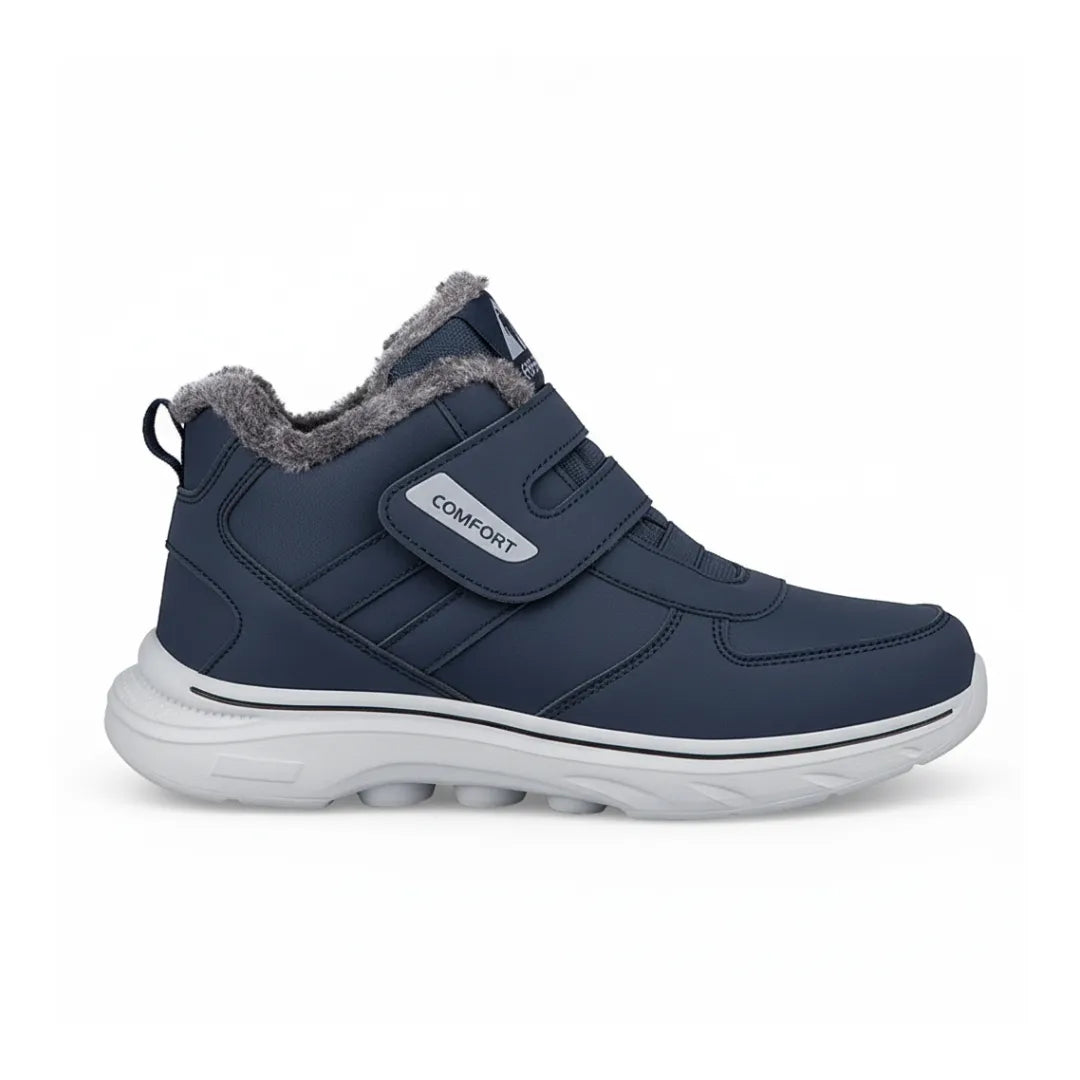 Bottes d’Hiver Homme Montantes à Scratch – Doublées, Confortables et Ajustables