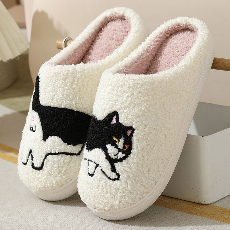 Chaussons Femme Chauds avec Motifs Animaliers – Doux, Confortables et Antidérapants