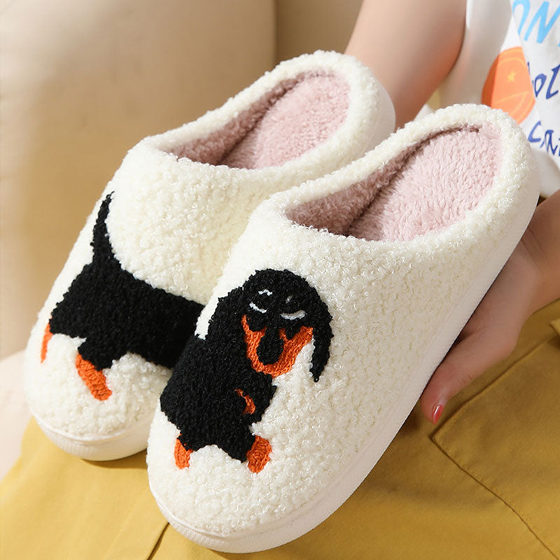 Chaussons Femme Chauds avec Motifs Animaliers – Doux, Confortables et Antidérapants