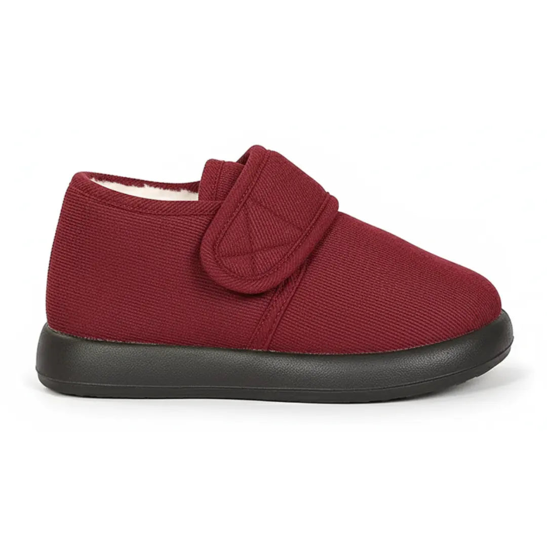 Chaussons Montants à Scratch – Doublés, Chauds et Confortables – Usage Intérieur