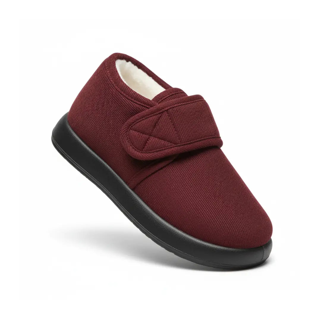 Chaussons Montants à Scratch – Doublés, Chauds et Confortables – Usage Intérieur