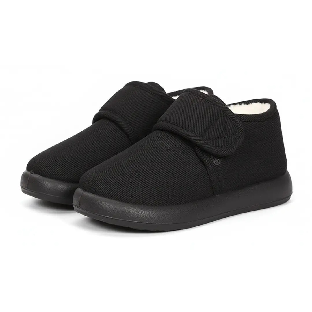 Chaussons Montants à Scratch – Doublés, Chauds et Confortables – Usage Intérieur