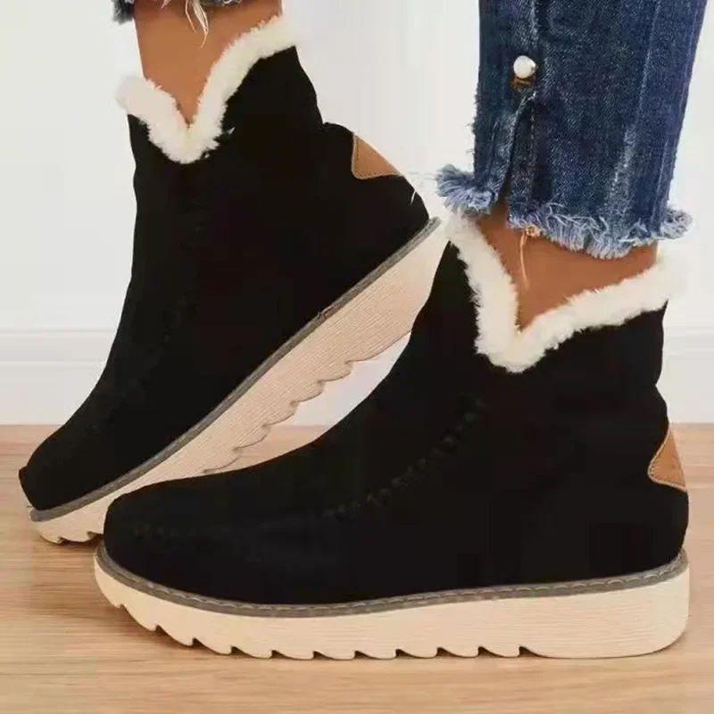 Chaussures d’Hiver Femme à Enfiler – Modèle Chaud, Textile Doux et Coupe Confort – Usage Quotidien