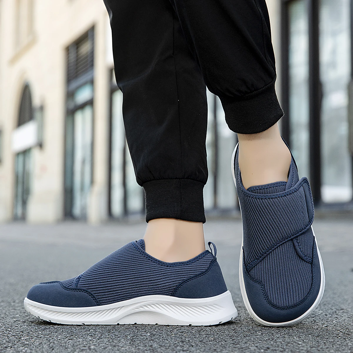 Chaussures Unisex Confortables Avec Fermeture Velcro – Large Ajustement