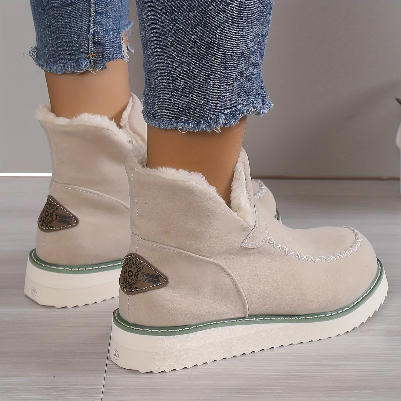 Chaussures d’Hiver Femme à Enfiler – Modèle Chaud, Textile Doux et Coupe Confort – Usage Quotidien