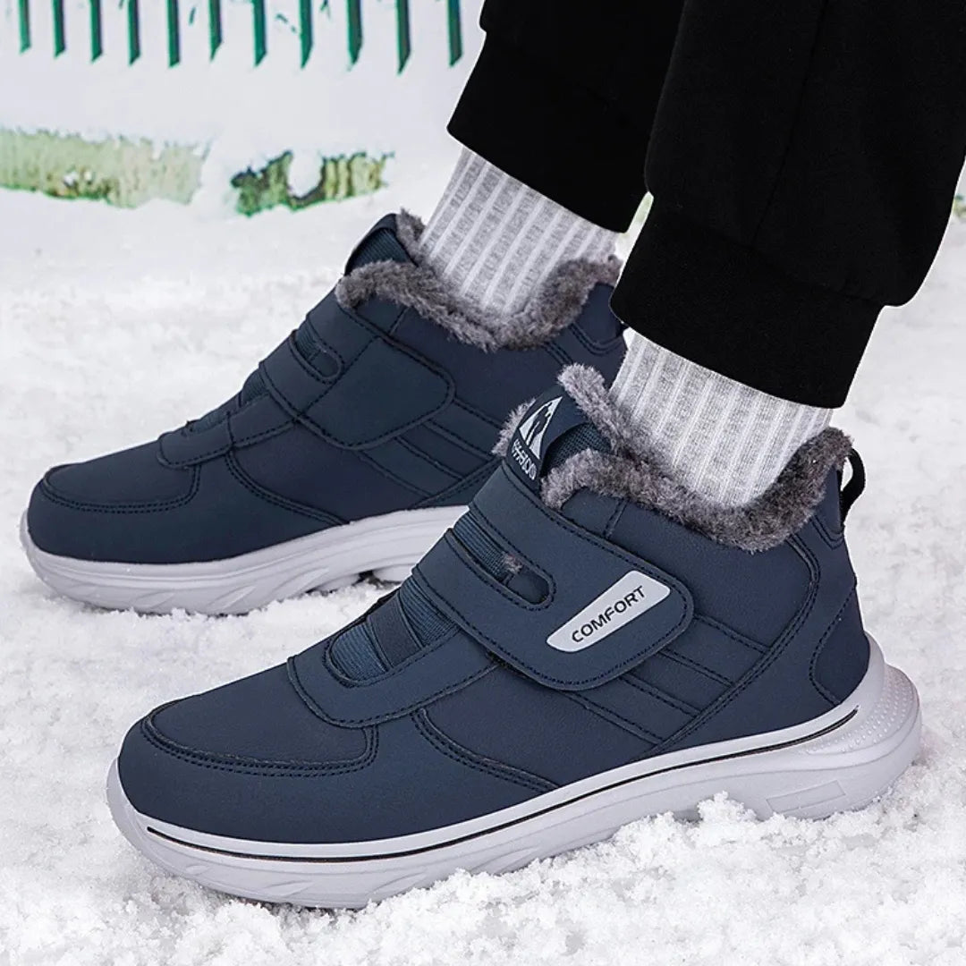 Bottes d’Hiver Homme Montantes à Scratch – Doublées, Confortables et Ajustables