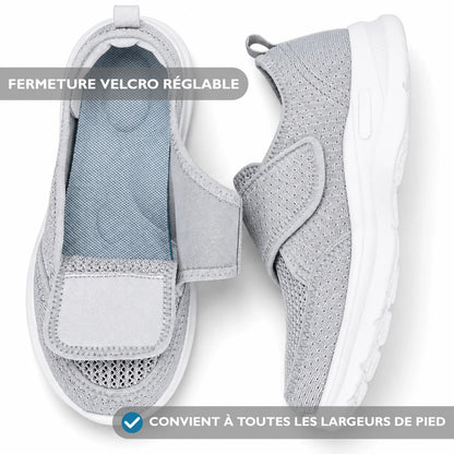 Chaussures Extra Larges Femme Homme avec Fermeture Velcro pour Pieds Larges