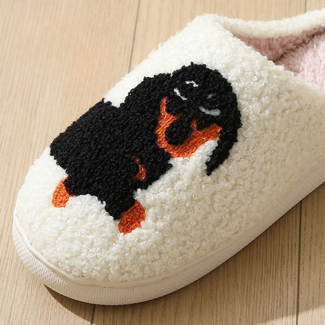 Chaussons Femme Chauds avec Motifs Animaliers – Doux, Confortables et Antidérapants