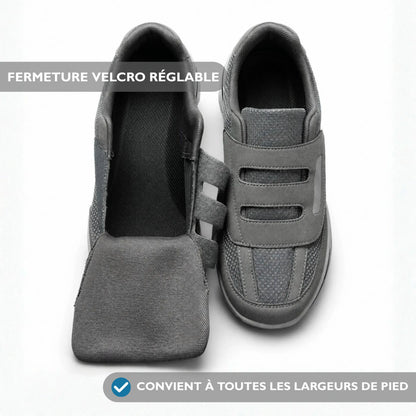 Chaussures Extra Larges avec Fermeture Velcro Réglable et Tige en Maille Respirante