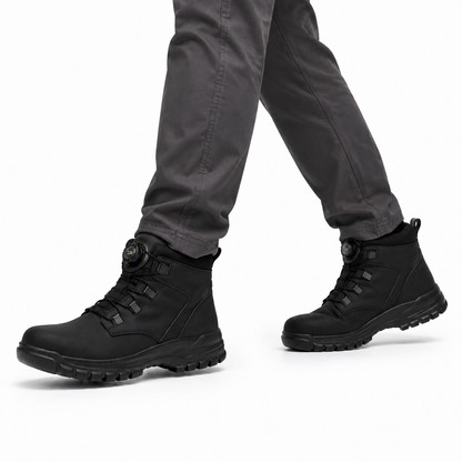 Chaussures Travail Homme Hautes Bout Acier Fermeture Rotative Imperméable Antidérapant