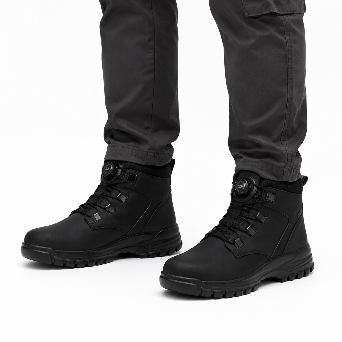 Chaussures Travail Homme Hautes Bout Acier Fermeture Rotative Imperméable Antidérapant