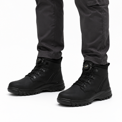 Chaussures Travail Homme Hautes Bout Acier Fermeture Rotative Imperméable Antidérapant