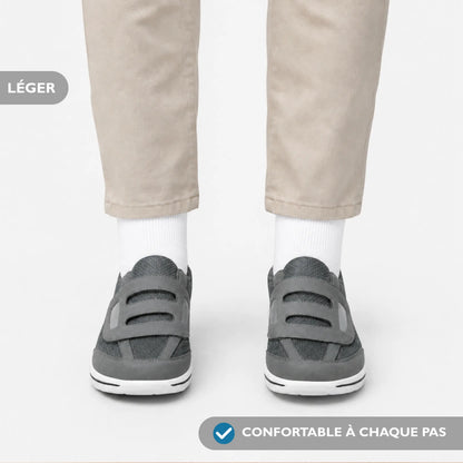 Chaussures Extra Larges avec Fermeture Velcro Réglable et Tige en Maille Respirante