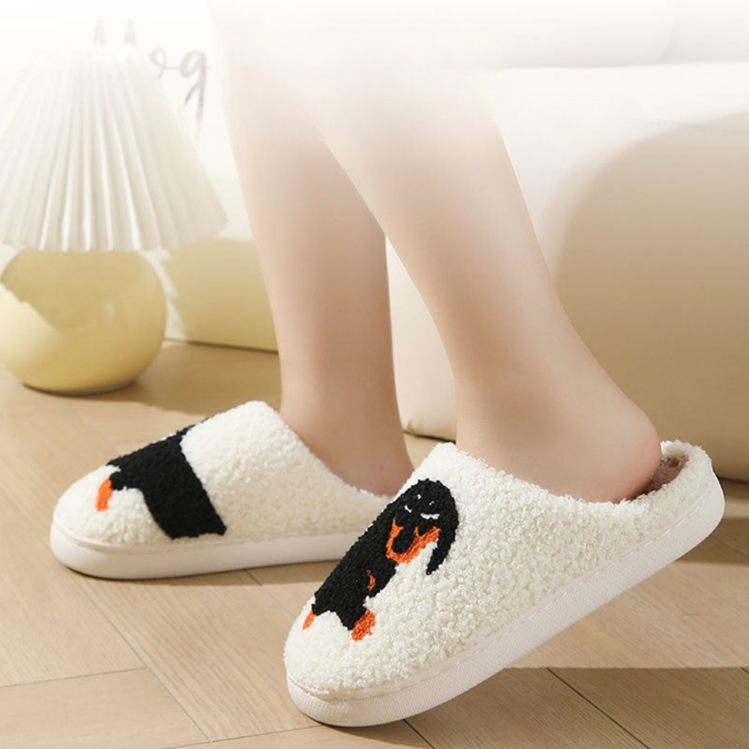 Chaussons Femme Chauds avec Motifs Animaliers – Doux, Confortables et Antidérapants