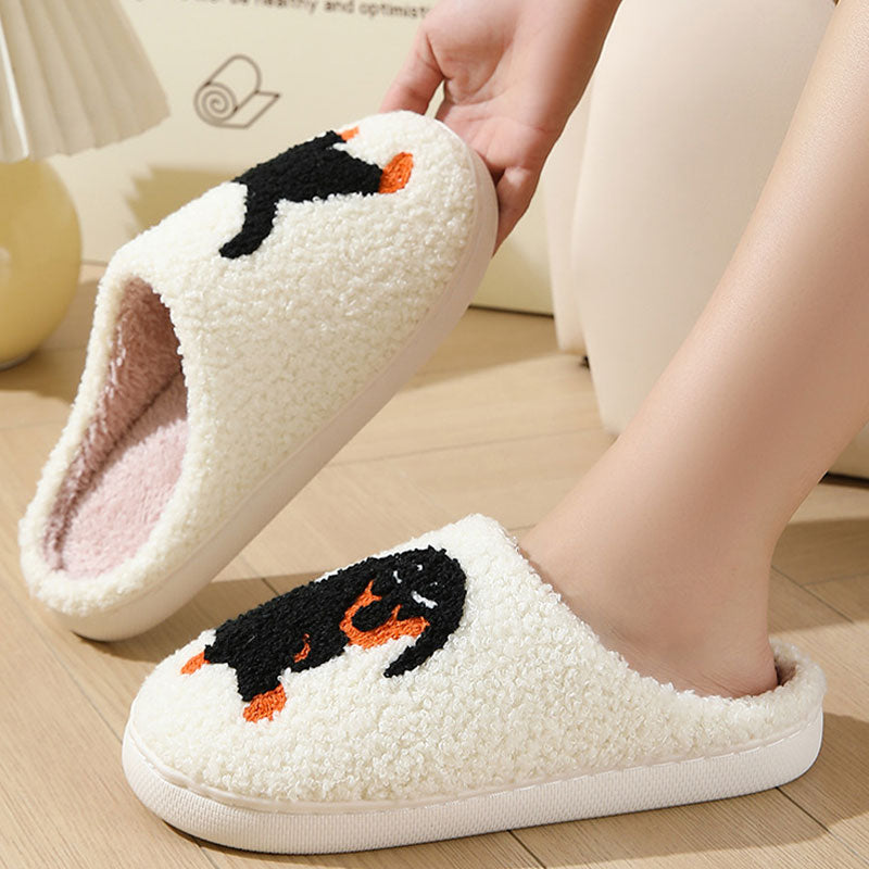 Chaussons Femme Chauds avec Motifs Animaliers – Doux, Confortables et Antidérapants