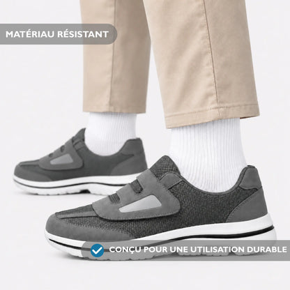 Chaussures Extra Larges avec Fermeture Velcro Réglable et Tige en Maille Respirante