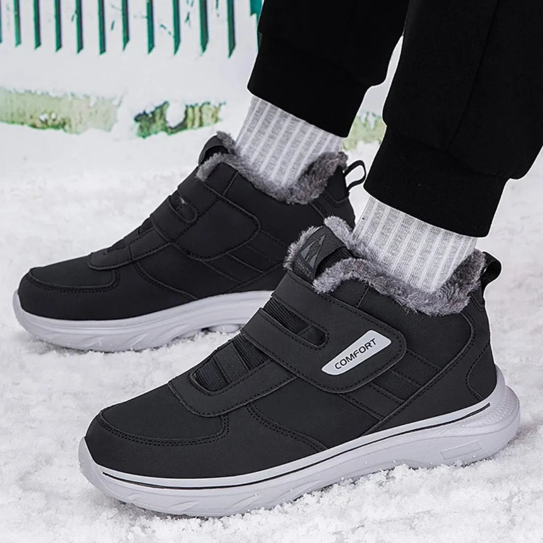 Bottes d’Hiver Homme Montantes à Scratch – Doublées, Confortables et Ajustables