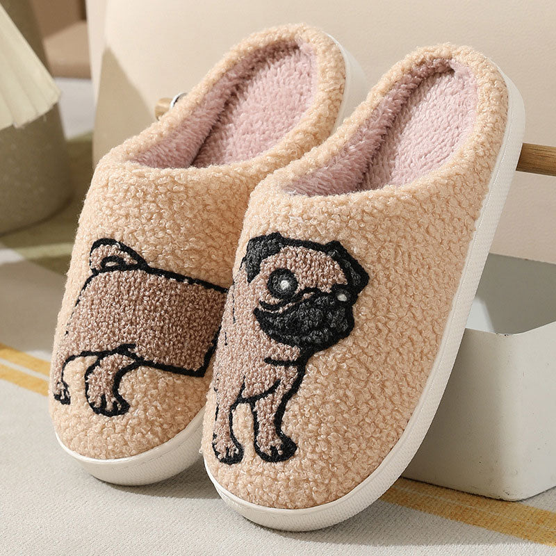 Chaussons Femme Chauds avec Motifs Animaliers – Doux, Confortables et Antidérapants