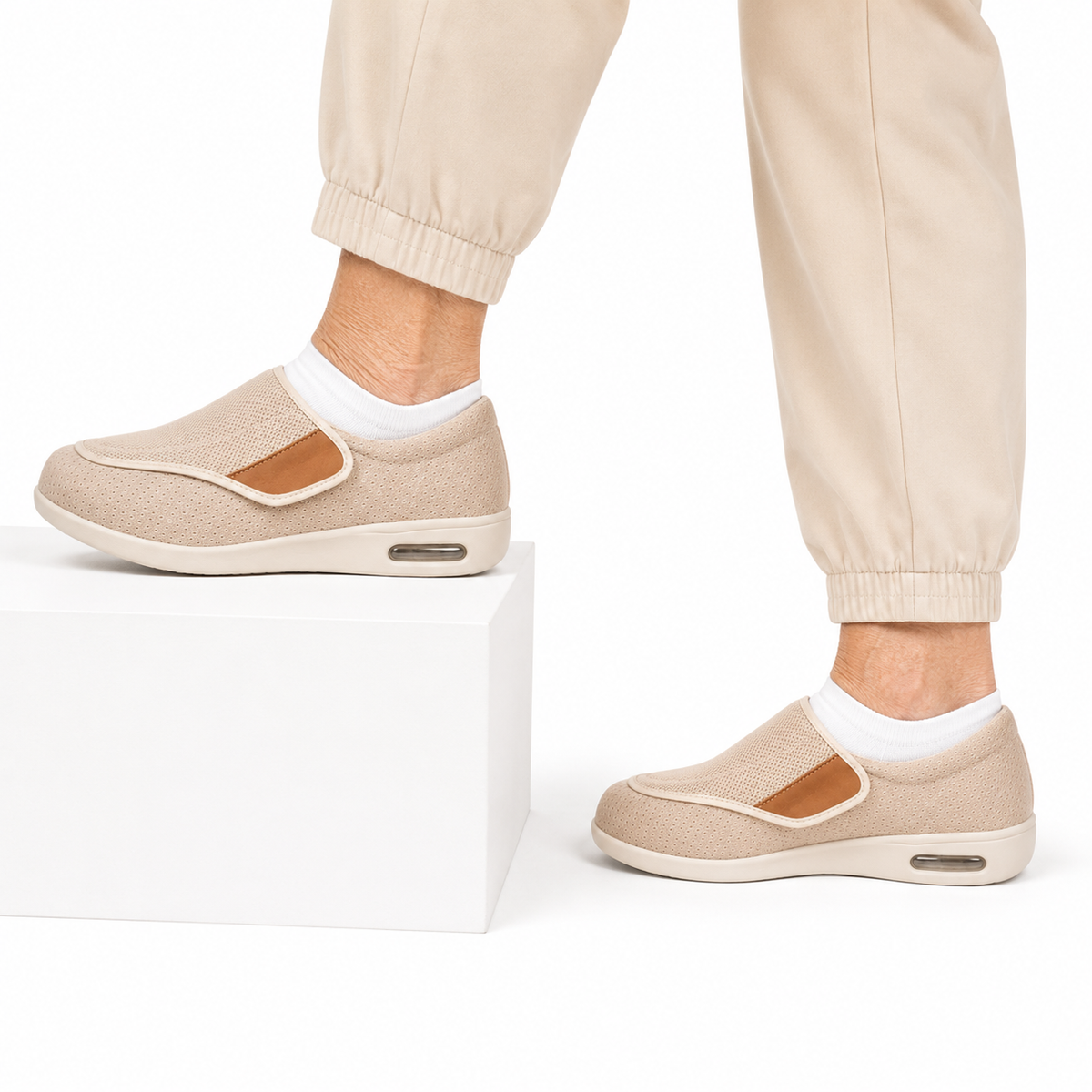 Chaussures Larges Femme Homme Faciles à Enfiler, Légères et Respirantes
