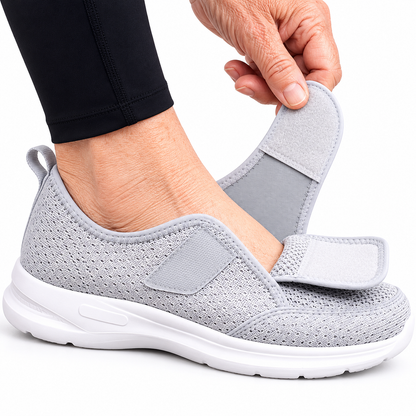 Chaussures Extra Larges Femme Homme avec Fermeture Velcro pour Pieds Larges
