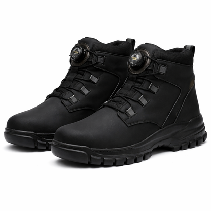 Chaussures Travail Homme Hautes Bout Acier Fermeture Rotative Imperméable Antidérapant