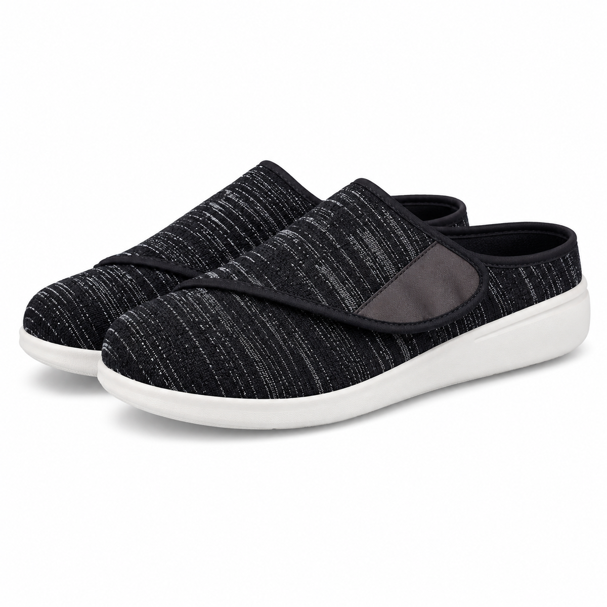 Chaussures Sans Lacets Extra Larges Velcro Respirantes et Semelle Antidérapante