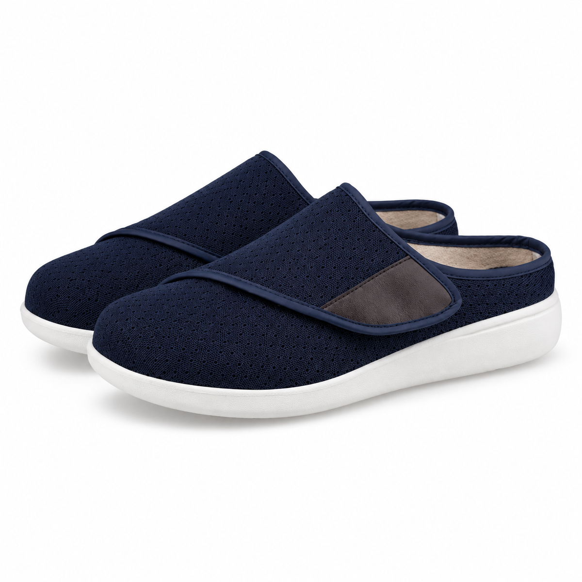 Chaussures Sans Lacets Extra Larges Velcro Respirantes et Semelle Antidérapante
