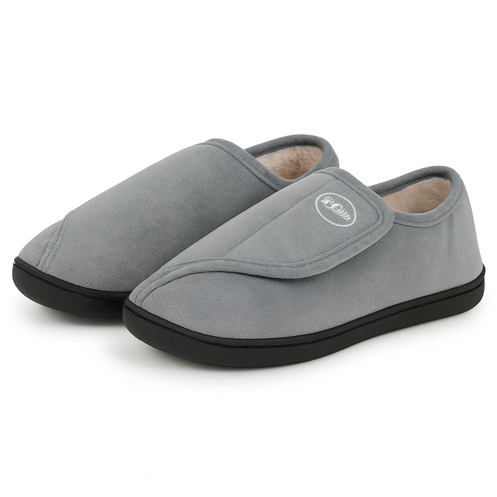 Chaussons Homme et Femme – Confortables avec Ouverture Réglable et Semelle Antidérapante