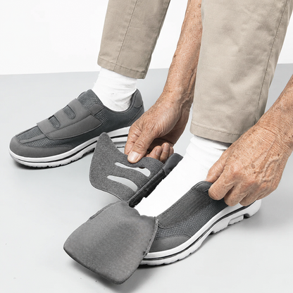 Chaussures Extra Larges avec Fermeture Velcro Réglable et Tige en Maille Respirante