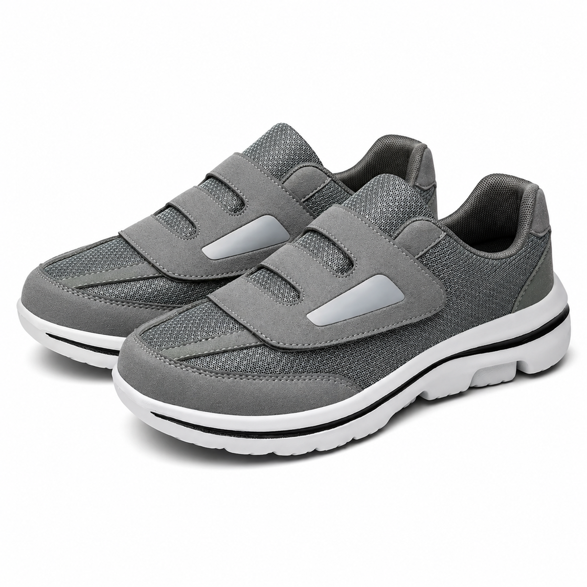 Chaussures Extra Larges avec Fermeture Velcro Réglable et Tige en Maille Respirante