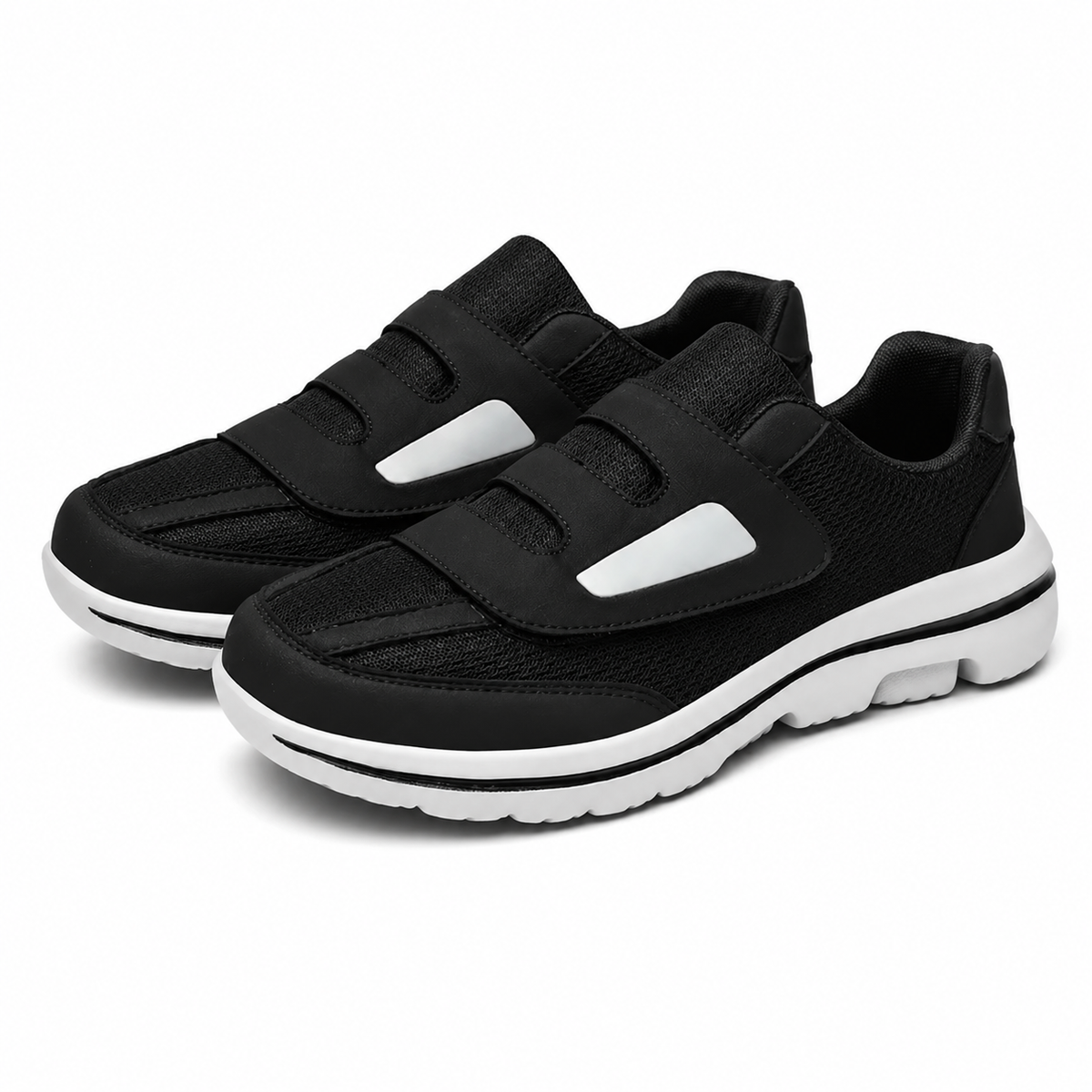 Chaussures Extra Larges avec Fermeture Velcro Réglable et Tige en Maille Respirante