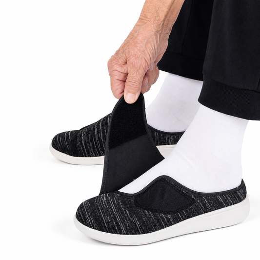 Chaussures Sans Lacets Extra Larges Velcro Respirantes et Semelle Antidérapante