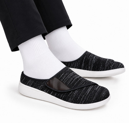 Chaussures Sans Lacets Extra Larges Velcro Respirantes et Semelle Antidérapante