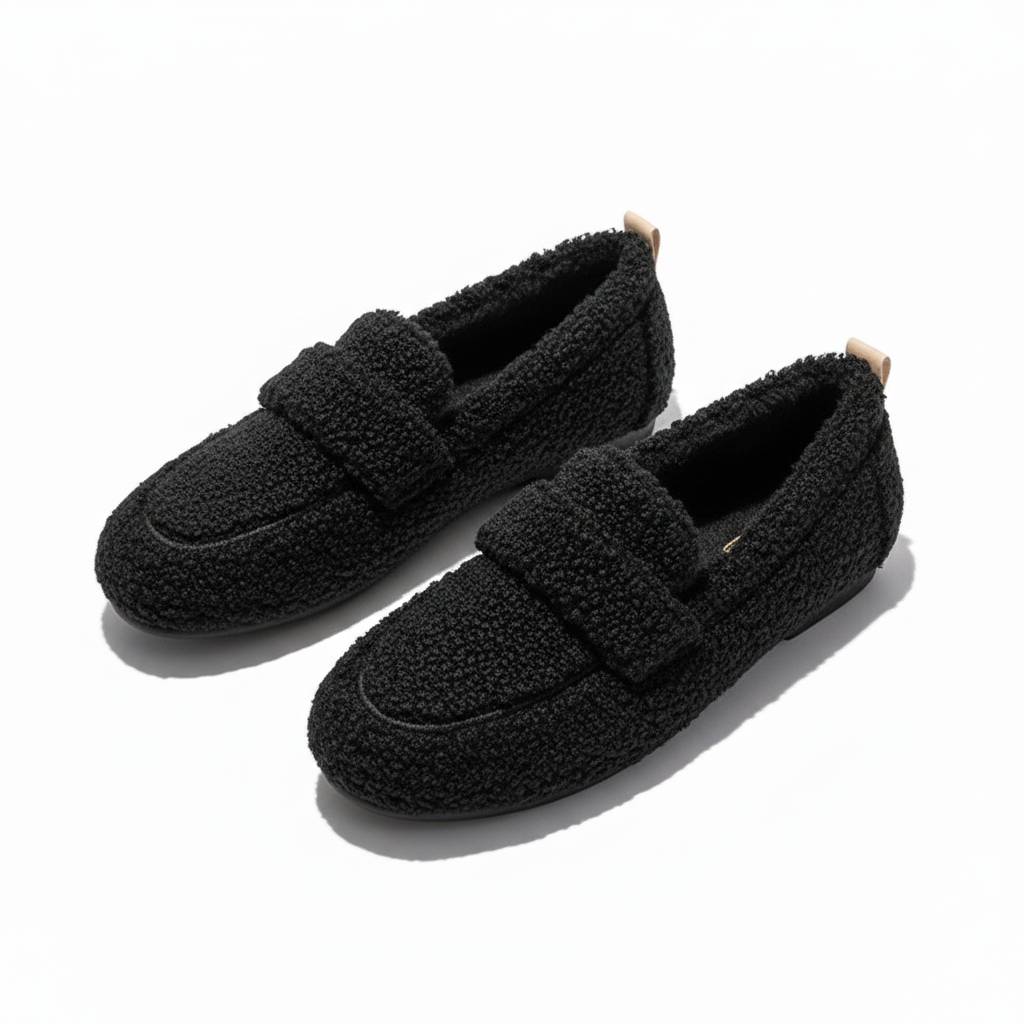 Chaussons Femme Doux avec Design Type Chaussure – Confortables et Adaptés à l’Intérieur et à l’Extérieur