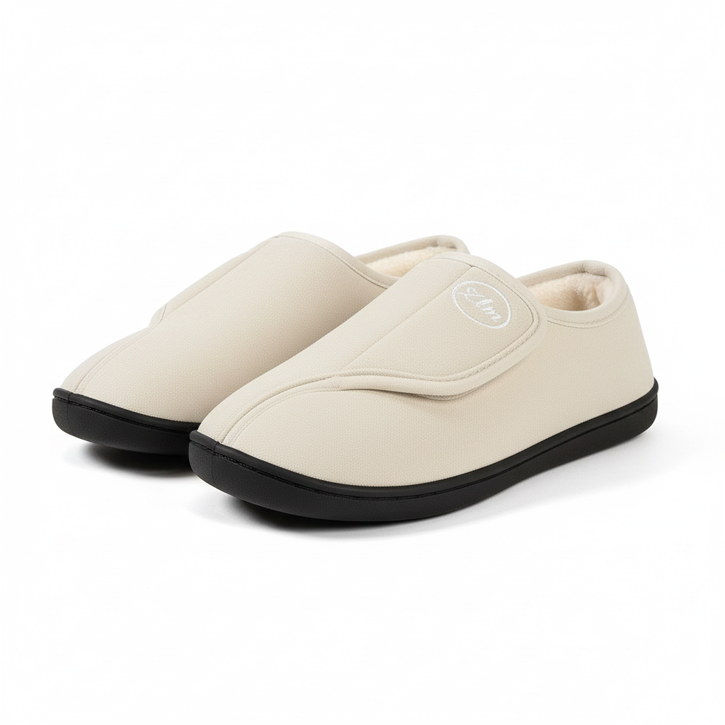 Chaussons Homme et Femme – Confortables avec Ouverture Réglable et Semelle Antidérapante