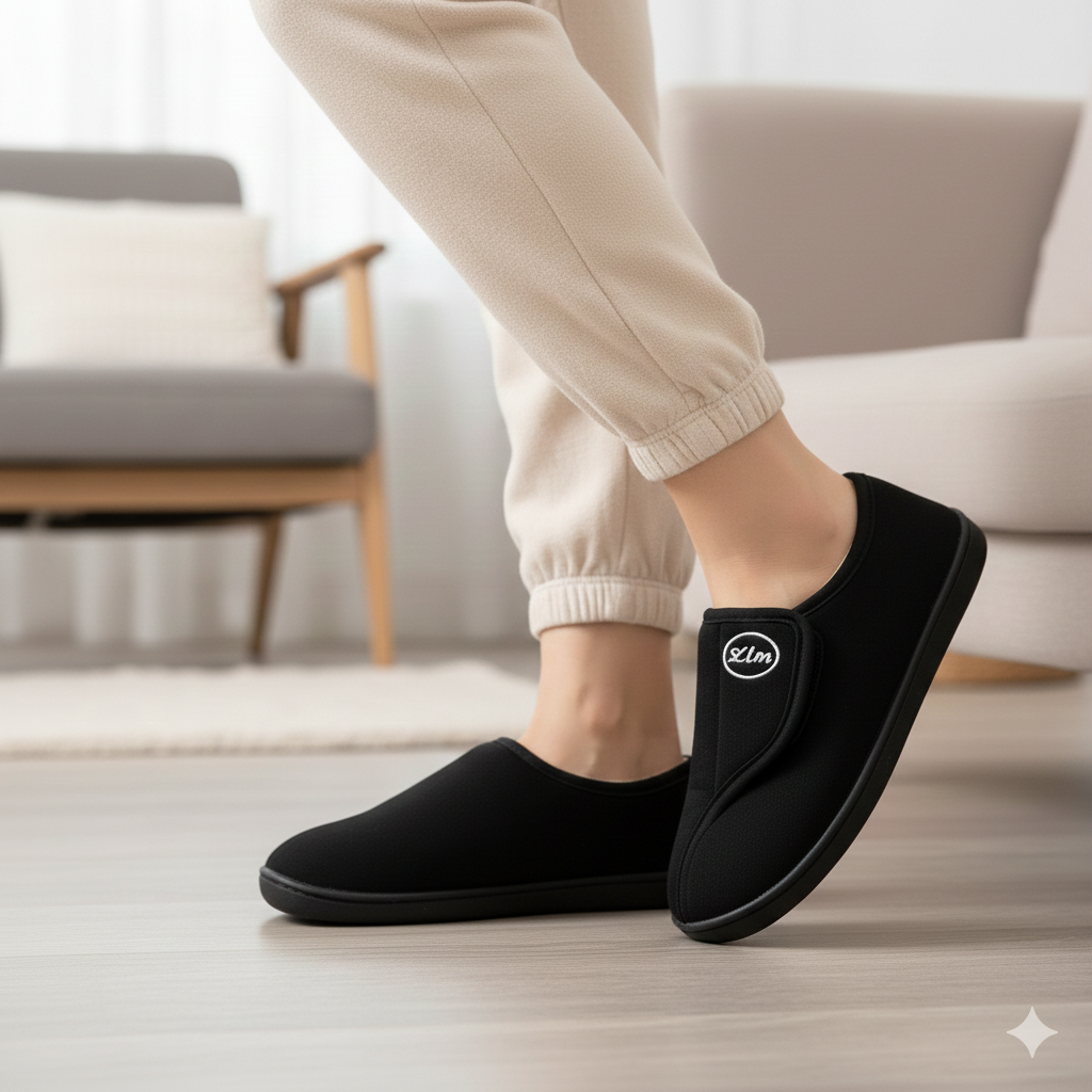 Chaussons Homme et Femme – Confortables avec Ouverture Réglable et Semelle Antidérapante