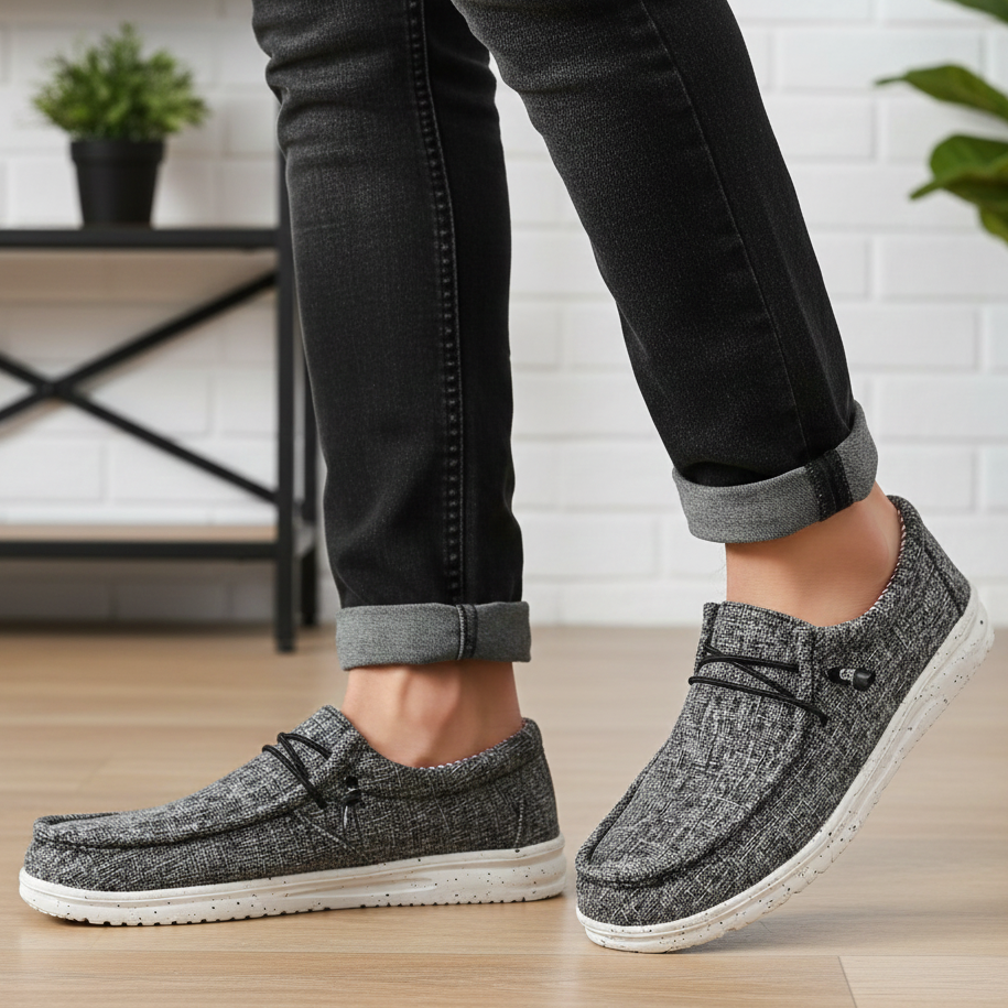 Baskets Slip-On Homme Avec Lacets Élastiques – Légères et Confortables