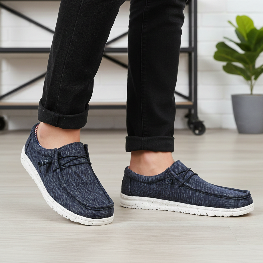 Baskets Slip-On Homme Avec Lacets Élastiques – Légères et Confortables