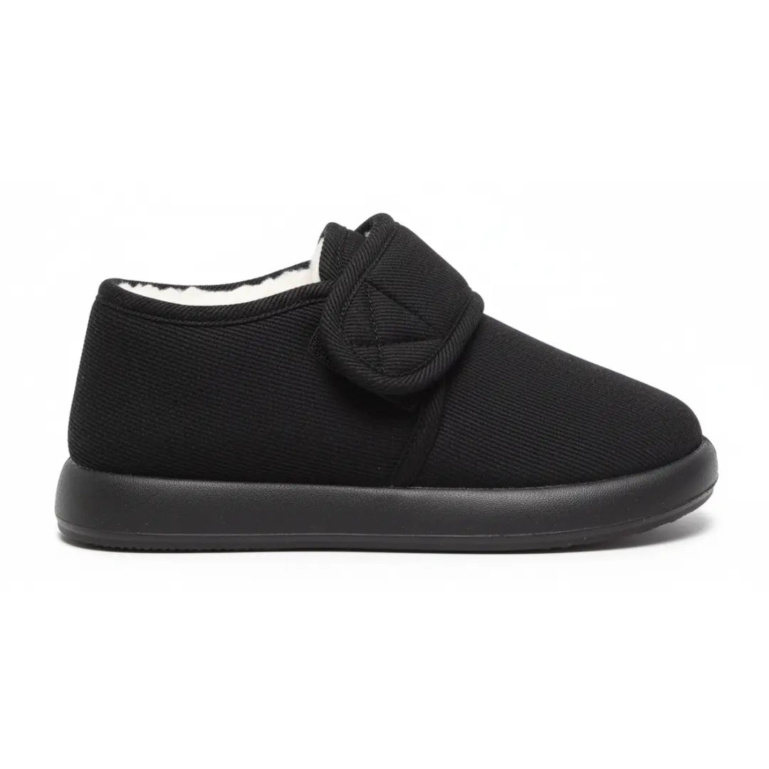 Chaussons Montants à Scratch – Doublés, Chauds et Confortables – Usage Intérieur