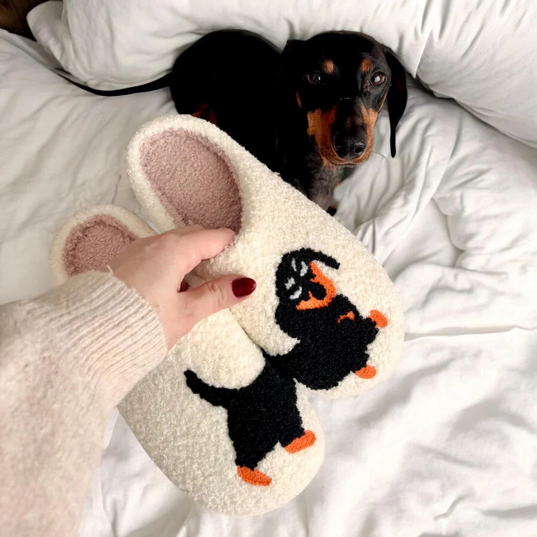 Chaussons Femme Chauds avec Motifs Animaliers – Doux, Confortables et Antidérapants