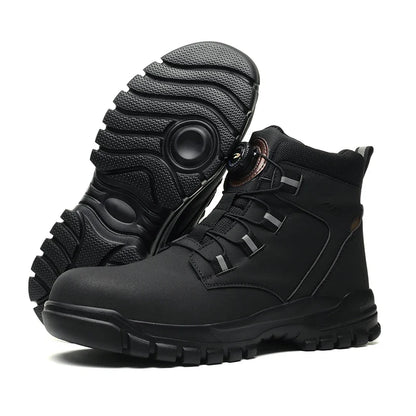 Chaussures Travail Homme Hautes Bout Acier Fermeture Rotative Imperméable Antidérapant