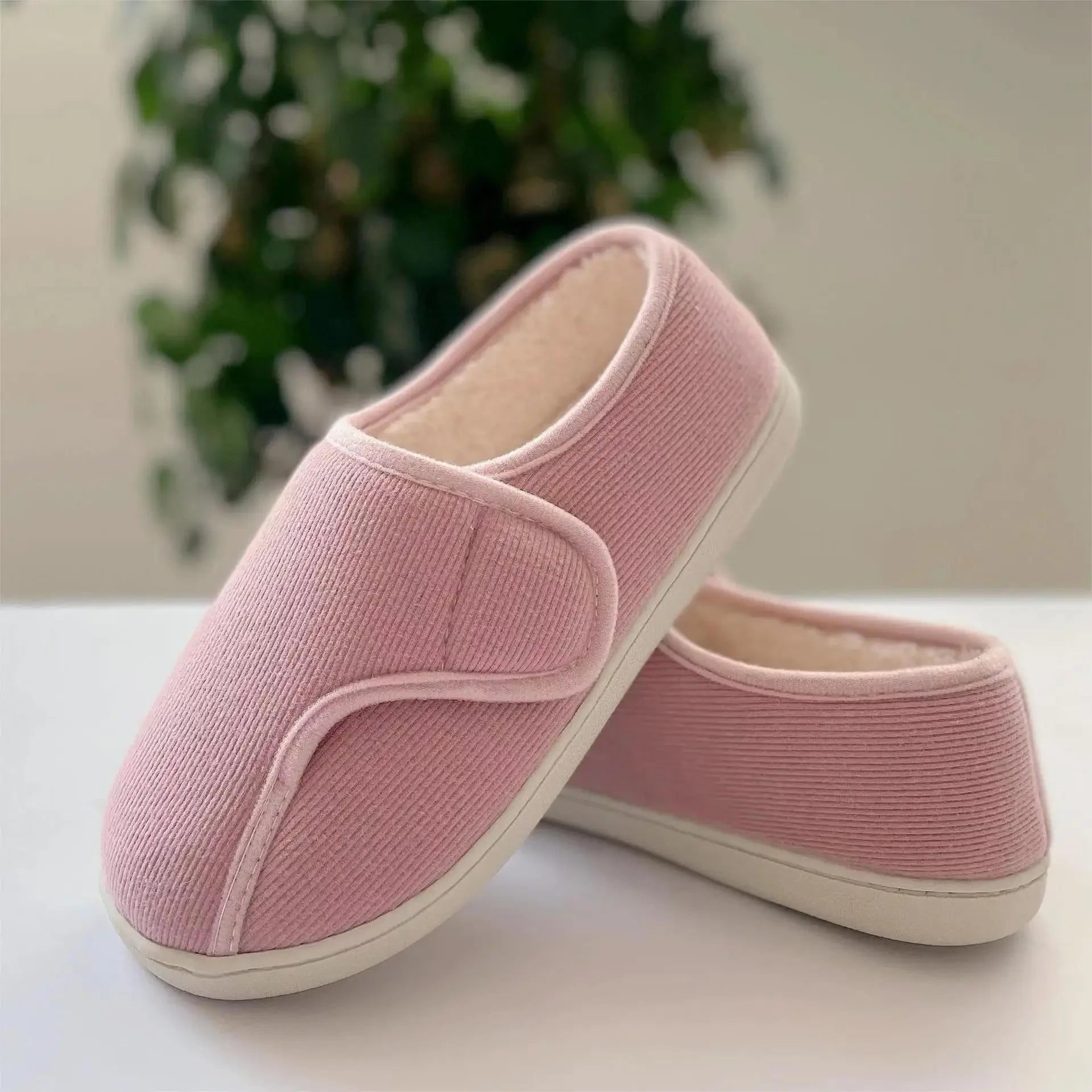 Pantoufles Unisex à Large Ouverture Avec Fermeture Velcro