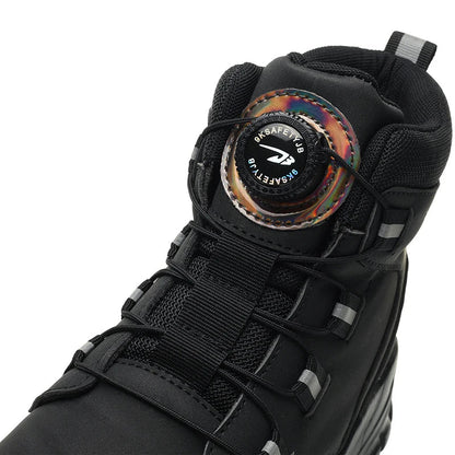Chaussures Travail Homme Hautes Bout Acier Fermeture Rotative Imperméable Antidérapant