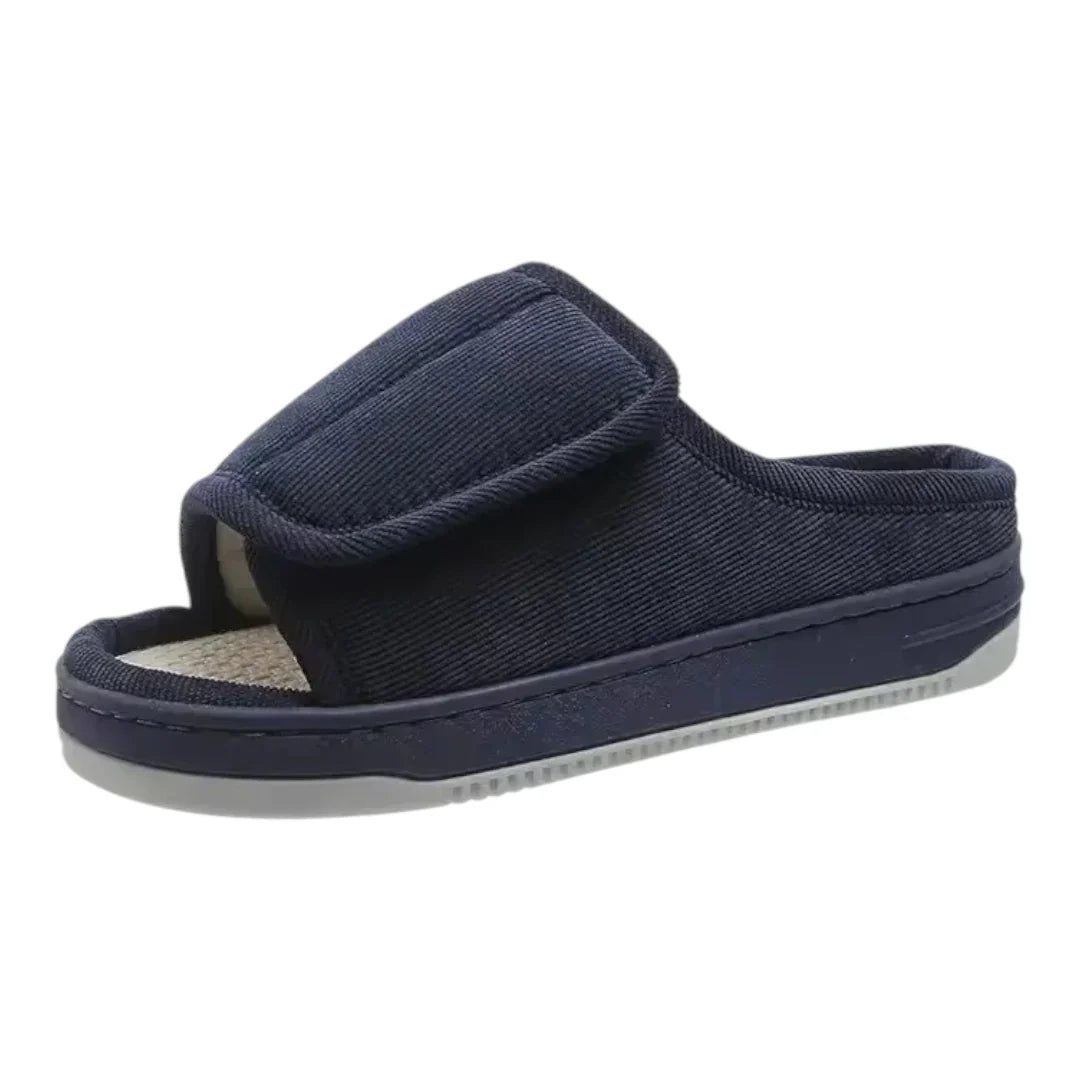 Chaussons Femme Doublés à Scratch – Ajustables, Confortables et Chauds – Intérieur
