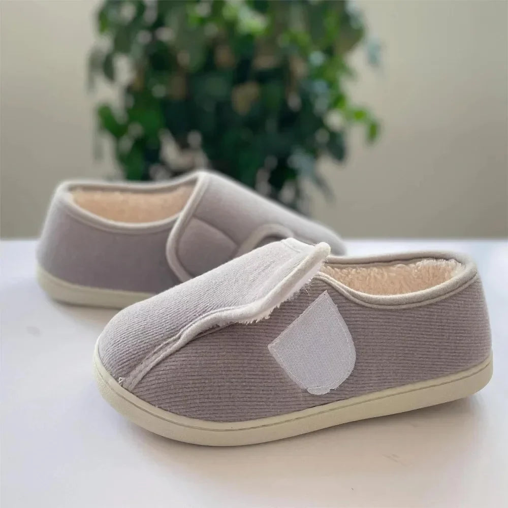 Pantoufles Unisex à Large Ouverture Avec Fermeture Velcro