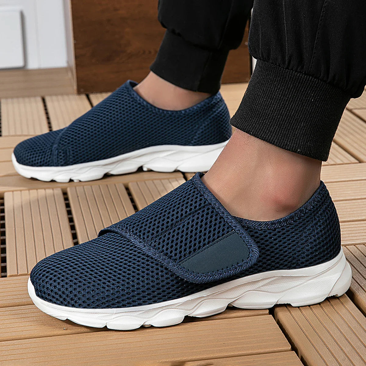 Chaussures Unisex à Large Ajustement Avec Fermeture Velcro – Confort Souple et Léger