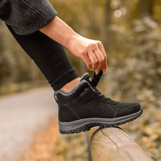 Femmes Hommes Bottes d'Hiver Doublées Déperlantes Antidérapantes Semelle Amortissante