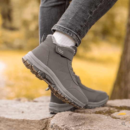 Femmes Hommes Bottes d'Hiver Doublées Déperlantes Antidérapantes Semelle Amortissante