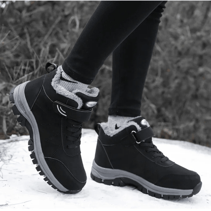 Femmes Hommes Bottes d'Hiver Doublées Déperlantes Antidérapantes Semelle Amortissante