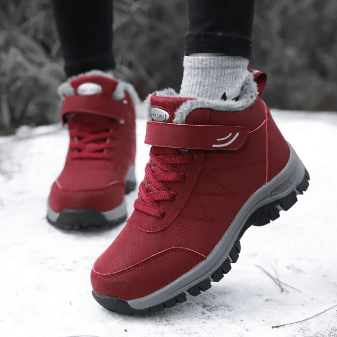 Femmes Hommes Bottes d'Hiver Doublées Déperlantes Antidérapantes Semelle Amortissante